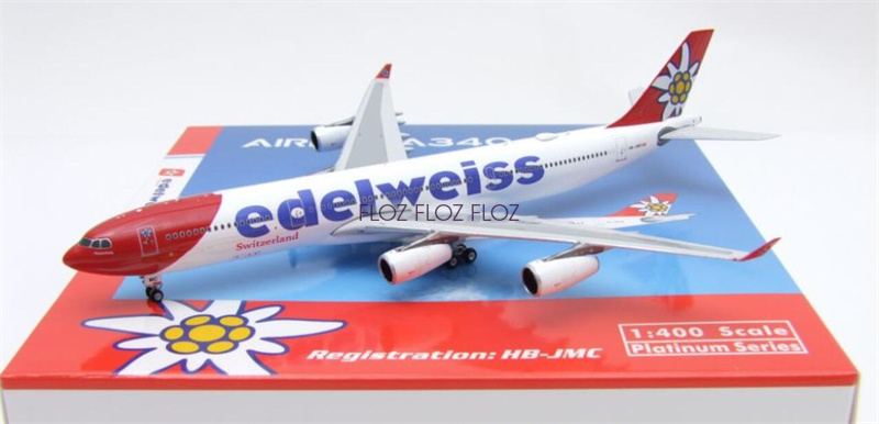 Swissair 航空機モデルセット Phoenix Switzerland Edelweiss Air for Airbus A340-300 HB-JMC