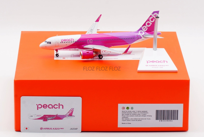 JC Wings Japan Peach Airlines for Airbus A320NEO JA204P 1
