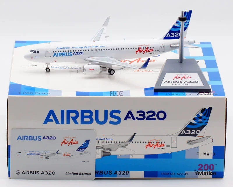 Aviation 1:200 Air Asia for Airbus A320 F-WWIQ Sharklets-hunting