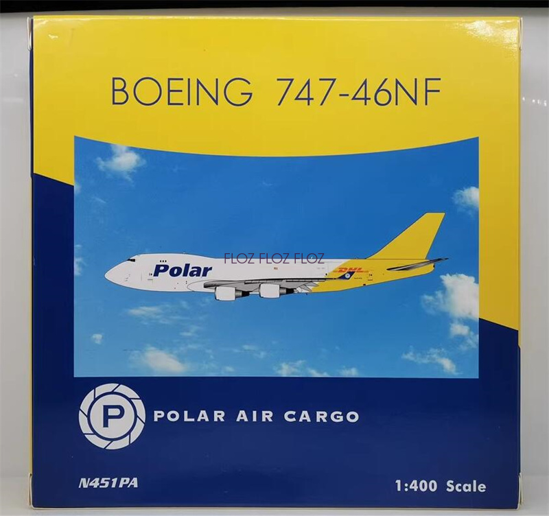 Phoenix Polar Air Cargo for DHL for Boeing 747-400F N451PA 1:400