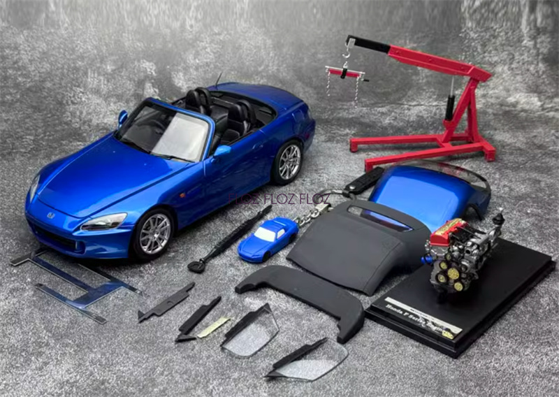 Honda S2000 With Engine 1/18 イグニッションモデル Ignition Model 1/18 J's Racing Honda S2000 (ap1) Yellow