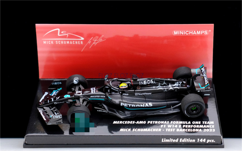 1:43 for MINICHAMPS 2023 test Barcelona for Mercedes for AMG W14