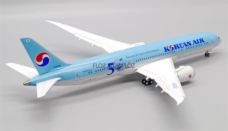 JC Wings Korean Air for Boeing 787-9 HL8082 Flaps down 1:200 plane