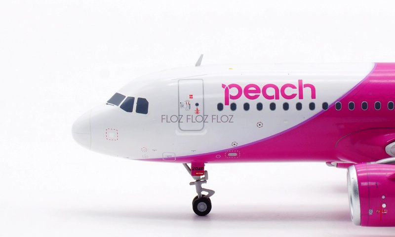 航空機・ヘリコプター Peach A320 JA204P JC WINGS 1/400 1:400 JC Wings Peach Airlines Airbus A320neo Diecast Models
