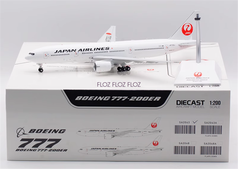 for JC Wings for Japan Airlines for Boeing B777-200ER JA702J 1:200