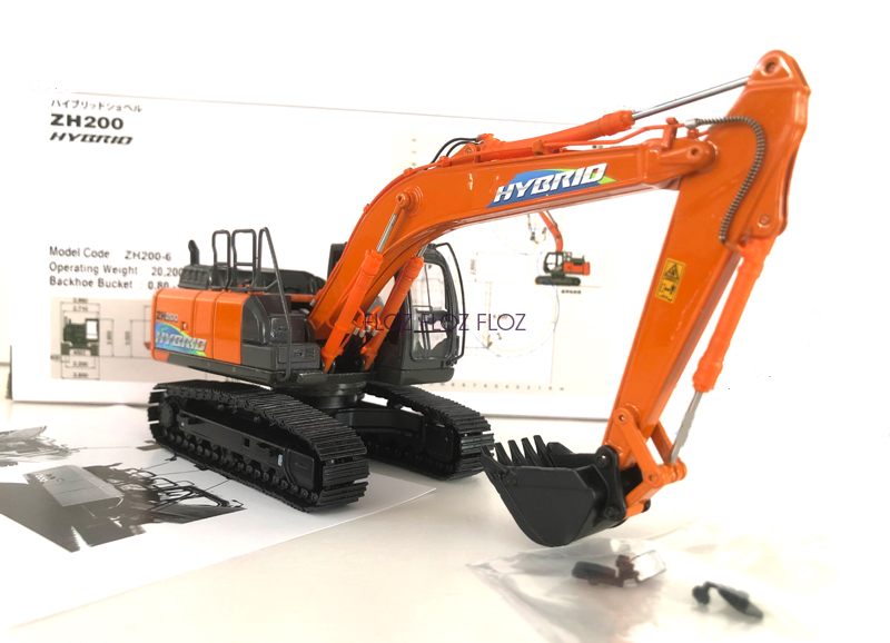 殿堂 HYBRID for ZH200-6 HITACHI for excavator Pre Truck 1:50 ミニカー