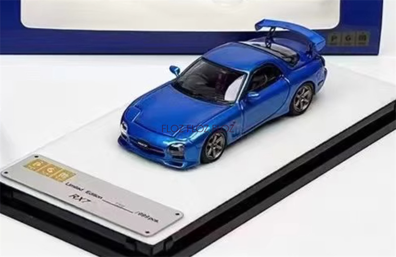 ミニカー PGM Mazda RX-7 FD3S 1/64 1:64 for PGM for Mazda for FD3S for RX7 Sports Car blue Square