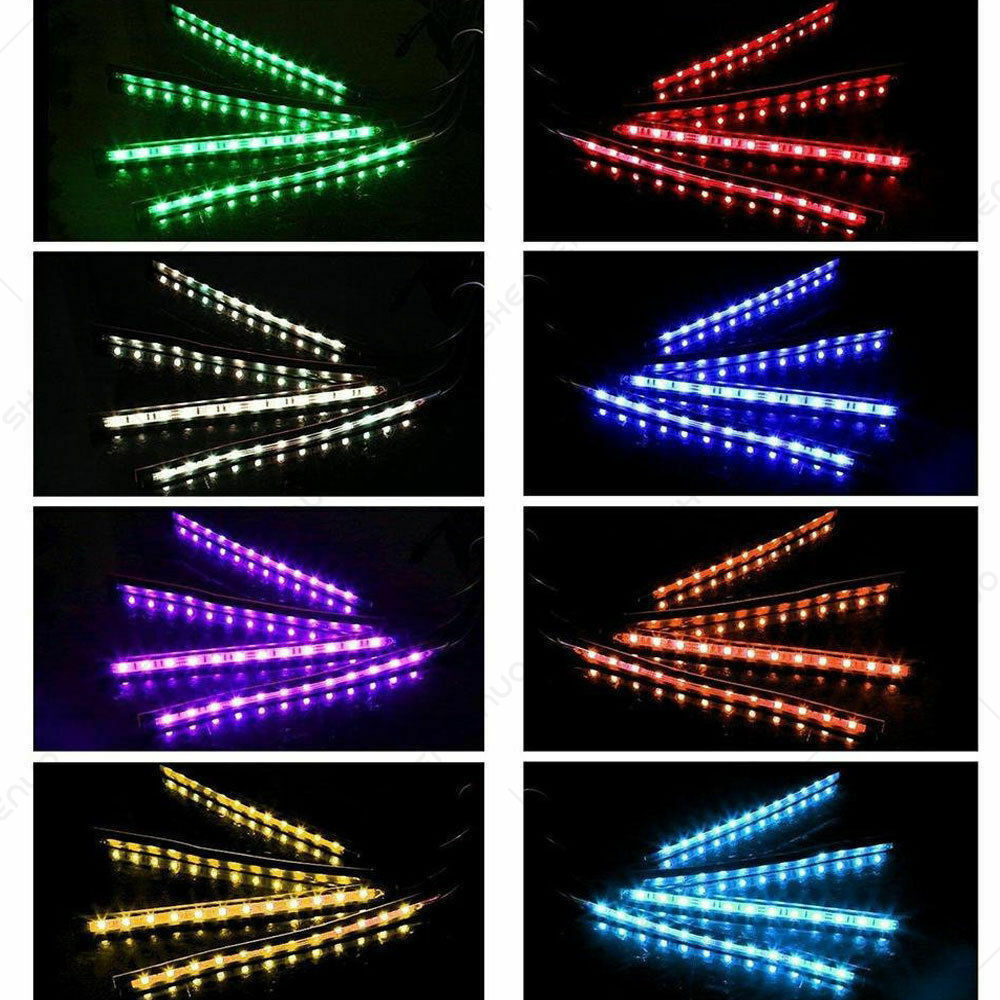 Luces LED Para Autos – 4-Pack Colorful Interior Car Decoration Lights With Remote Control, 36 LEDs, IP65, 12V