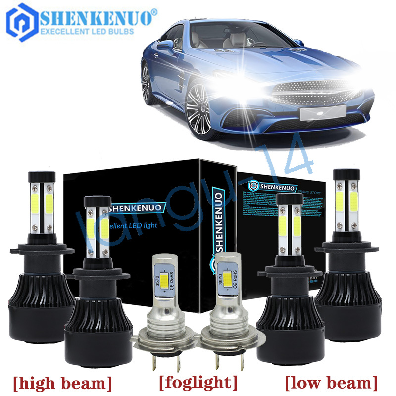 For Mercedes Benz C300 C350 20082010 Combo LED Headlight + Fog Light Bulbs Kit eBay