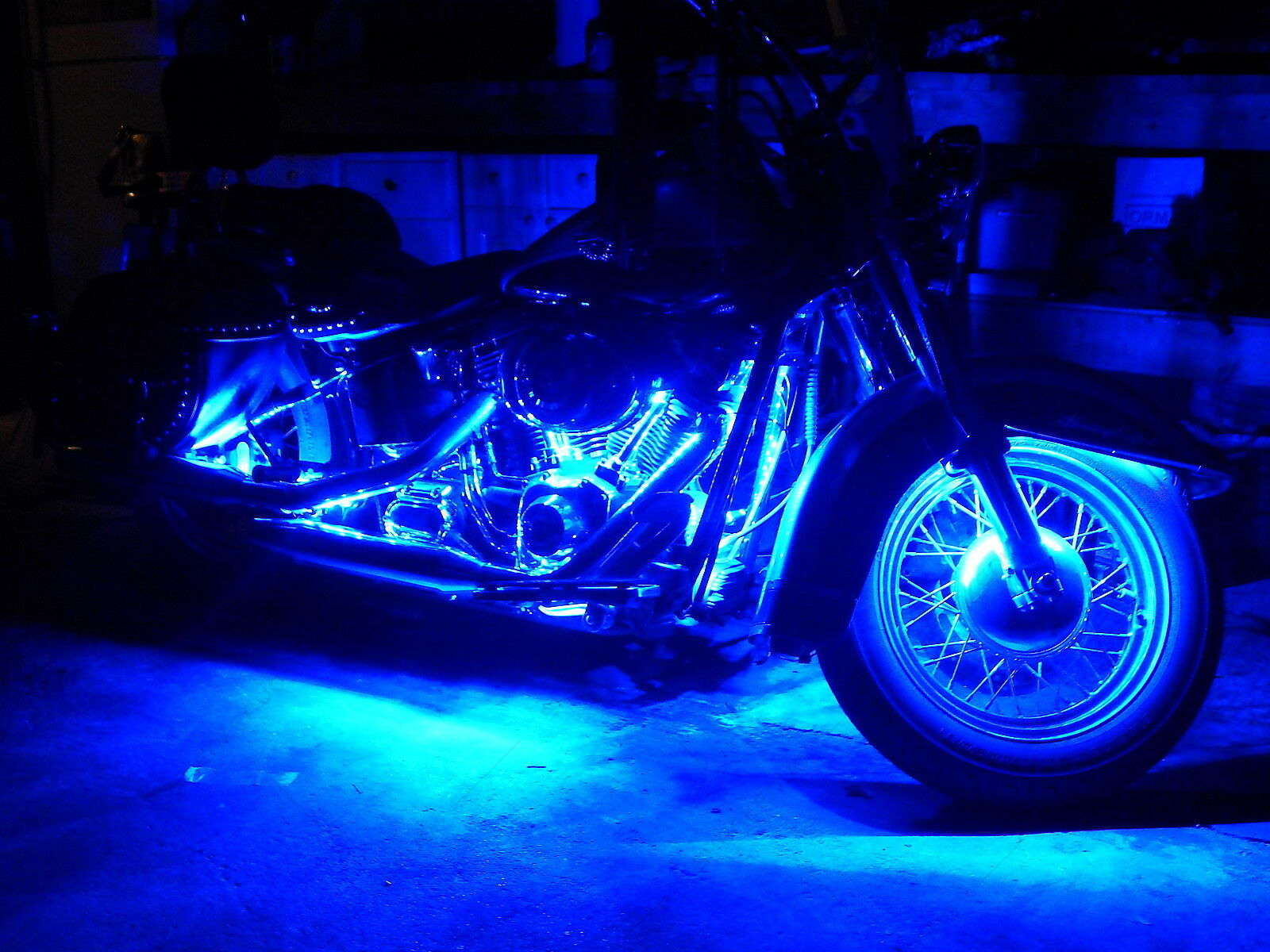 Neon Glow Blue Rock Lights Motorcycle LED Kit for Kawasaki Ninja