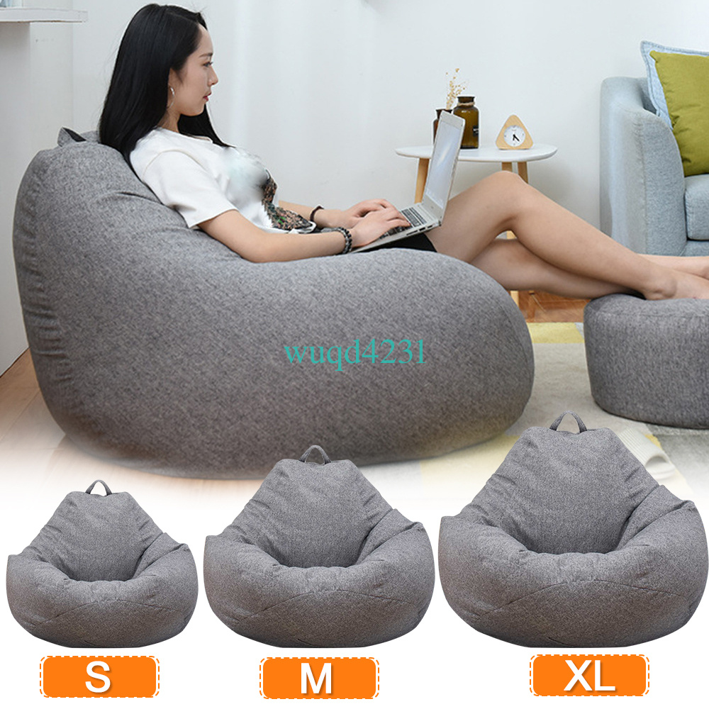 Details About S M Xl Extra Large Bean Bag Chair Sofa Cover Indoor R Beanbag For Kids