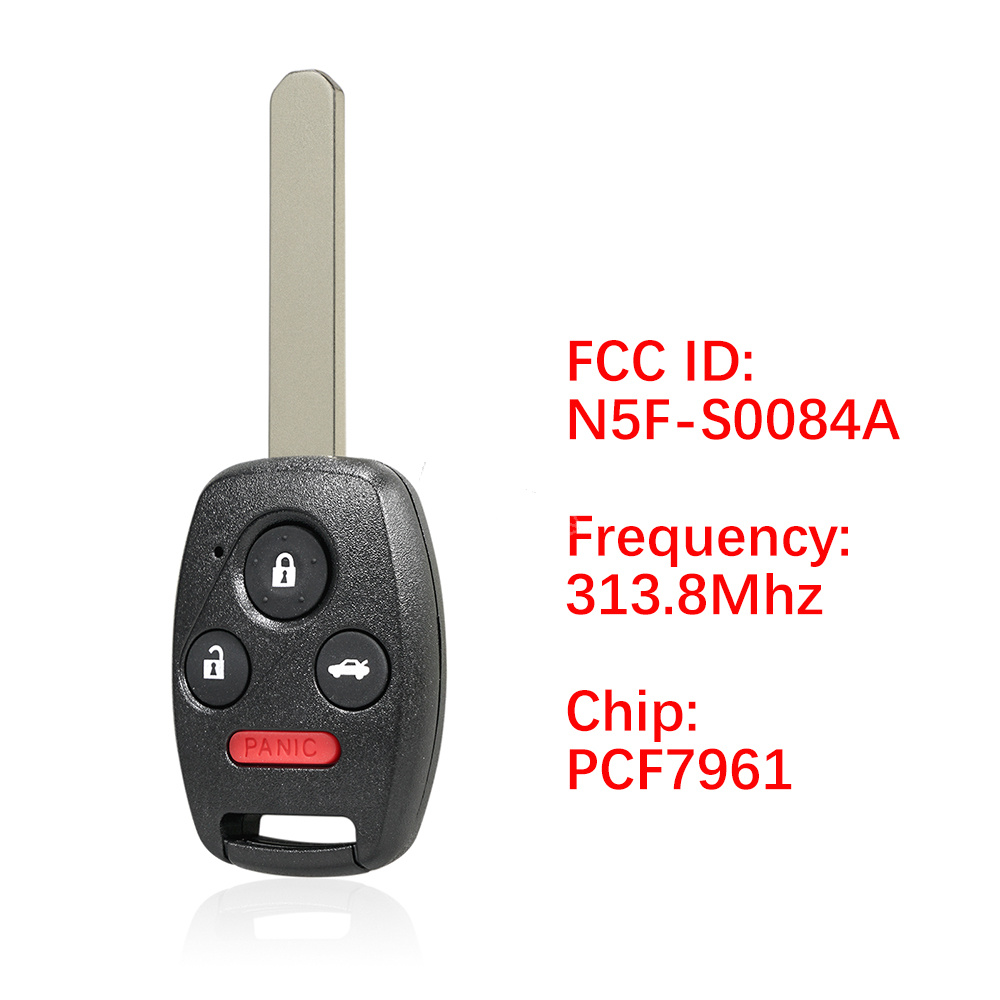 Keyecu Replacement Upgraded Flip Key Remote Car Key Fob 3 Button 433mhz Id47 Chi - Foto 3