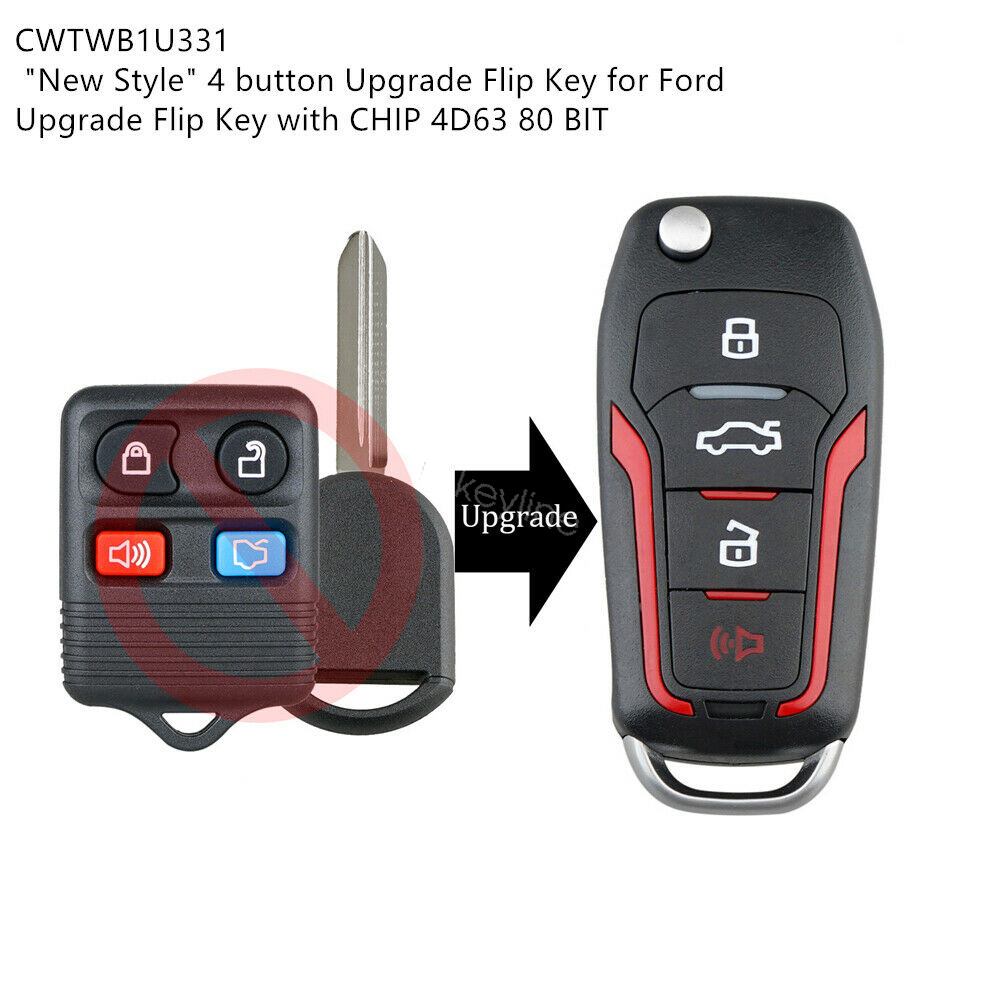 2000-2006 Ford Expedition Explorer 4-Button Keyless Remote FOB CWTWB1U331 2000-2006 Ford Expedition Explorer 4-Button Keyless Remote FOB CWTWB1U331
