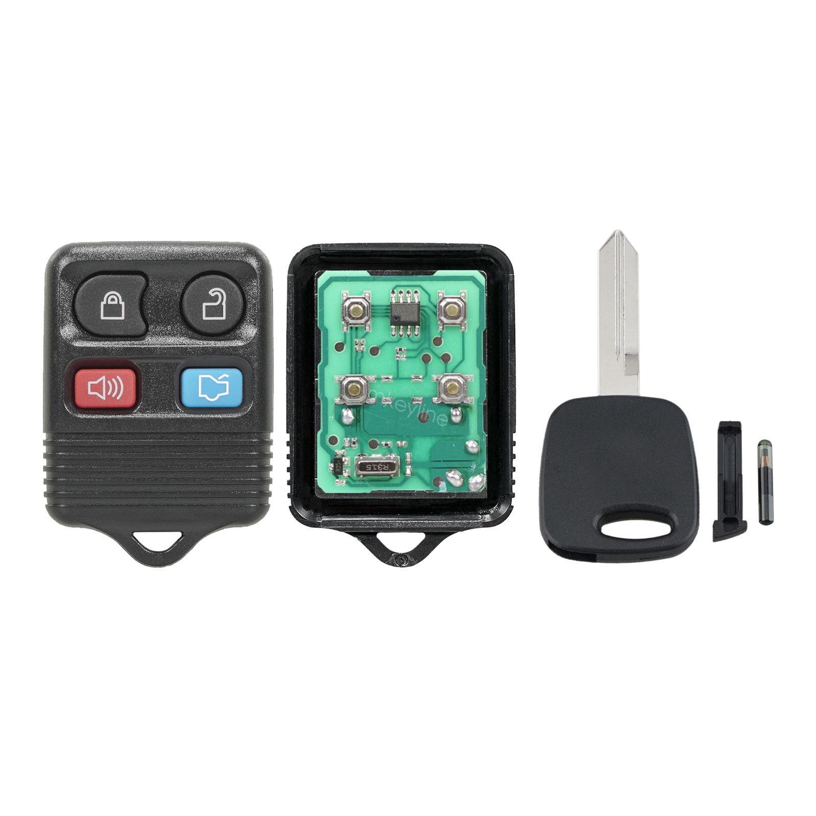 2-Pack Ford Focus Key Fob Remote – 2000–2005 – Self-Programmable, W6589 Compatible