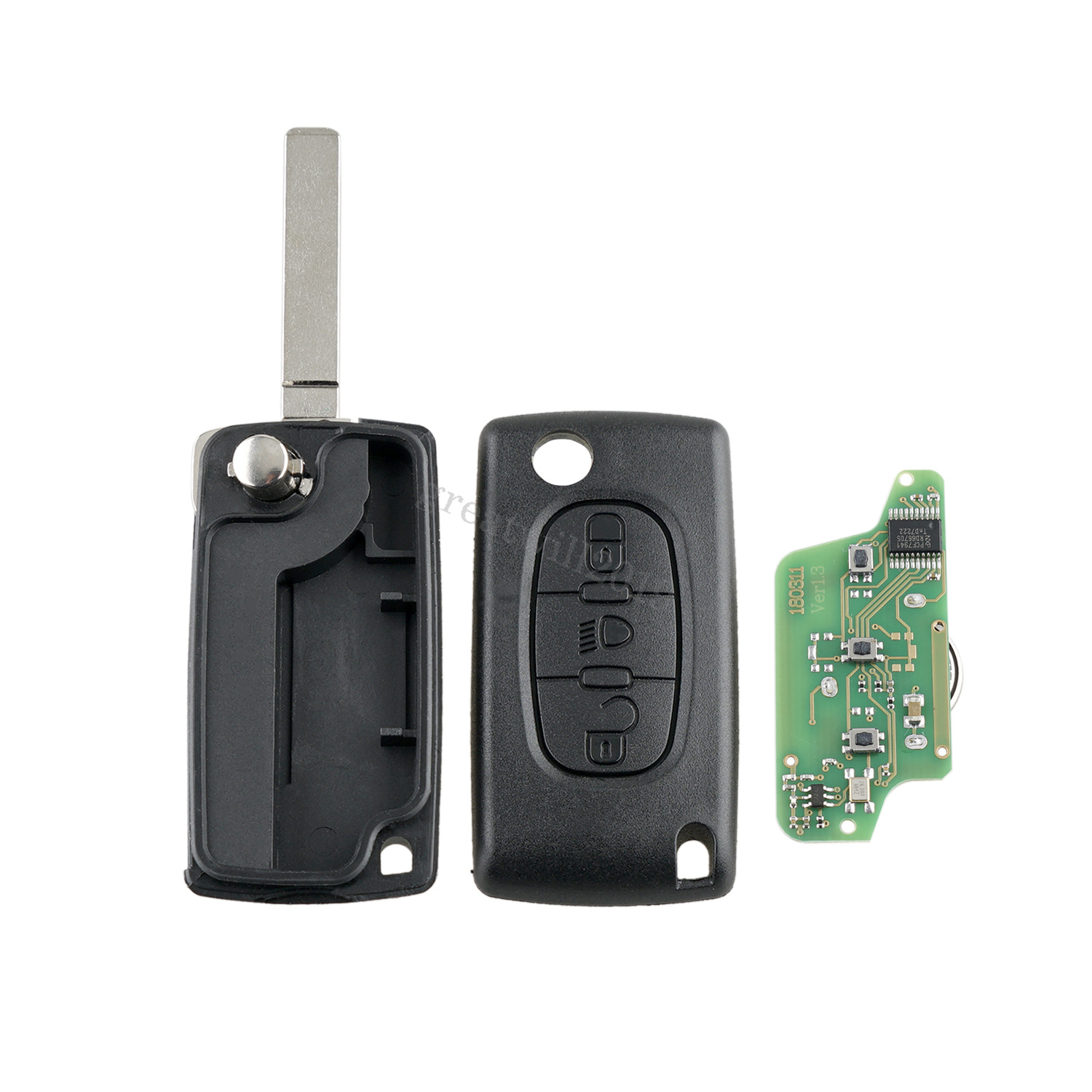 433Mhz 3 Button Remote Key Fob Circuit Board For Citroen C5 C6 C4 Grand