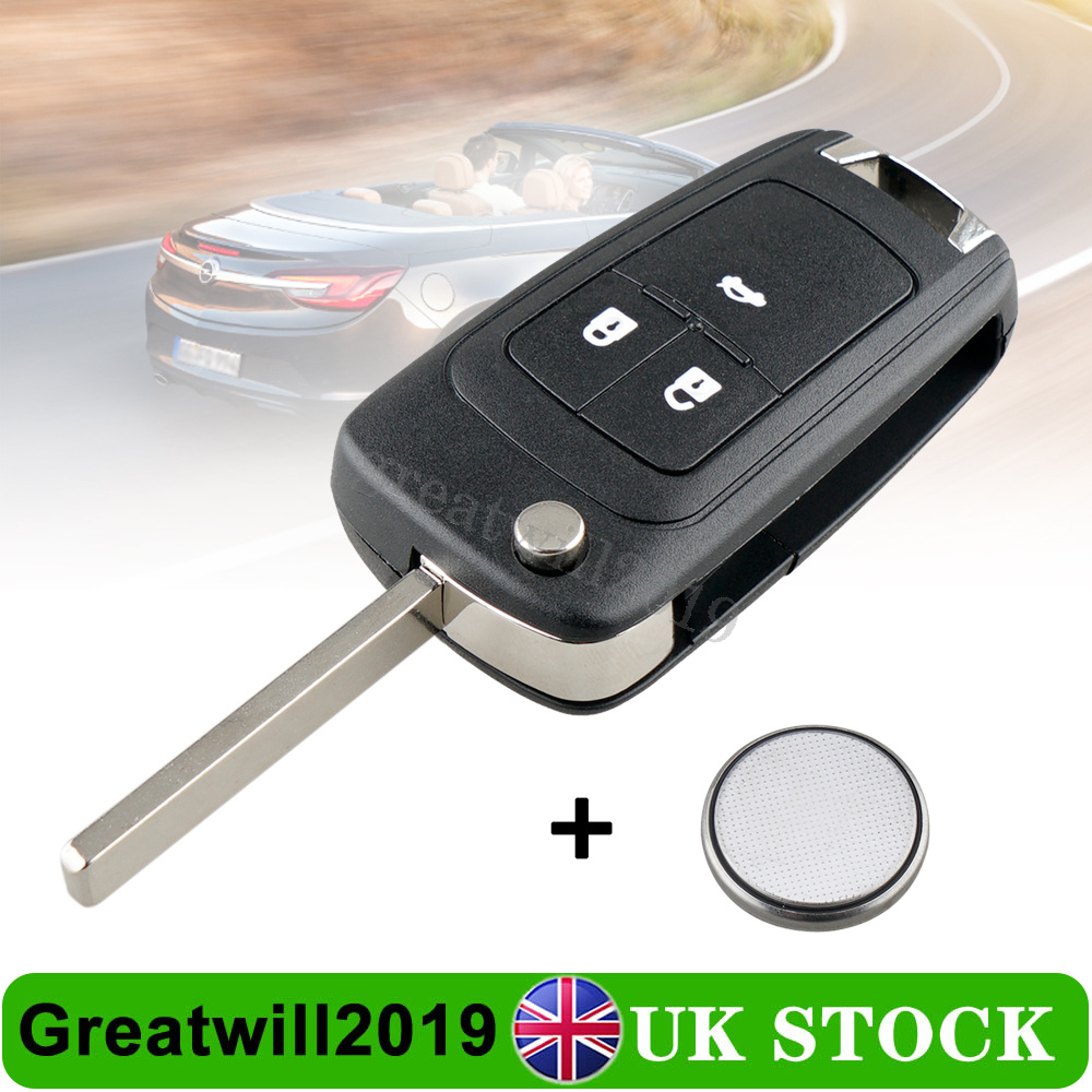 For Vauxhall Opel Astra J Insignia A 3 Button Key Fob Case Battery Repair Kit eBay
