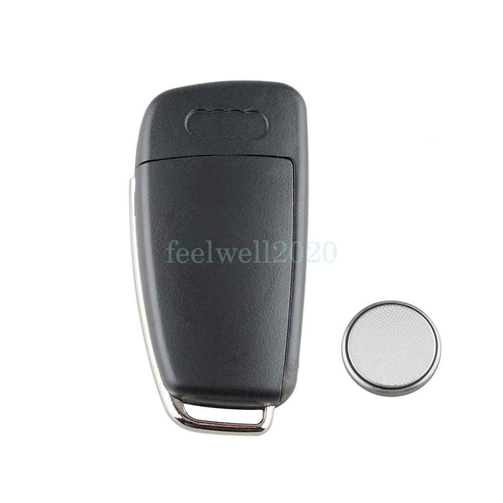 Flip Car Remote Key Fob Case 3 Button + Battery For Audi A3 A4 A6 A8 Q7 TT S3 S6 eBay