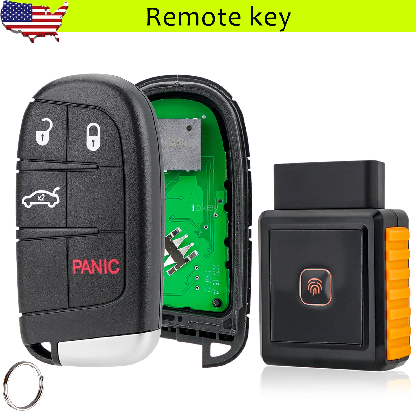 thumbnail image 2 of 2 For Chrysler 300 Smart Key Fob 2011 2012 2013 2014 2015 2016 2017 2018 2 of 11