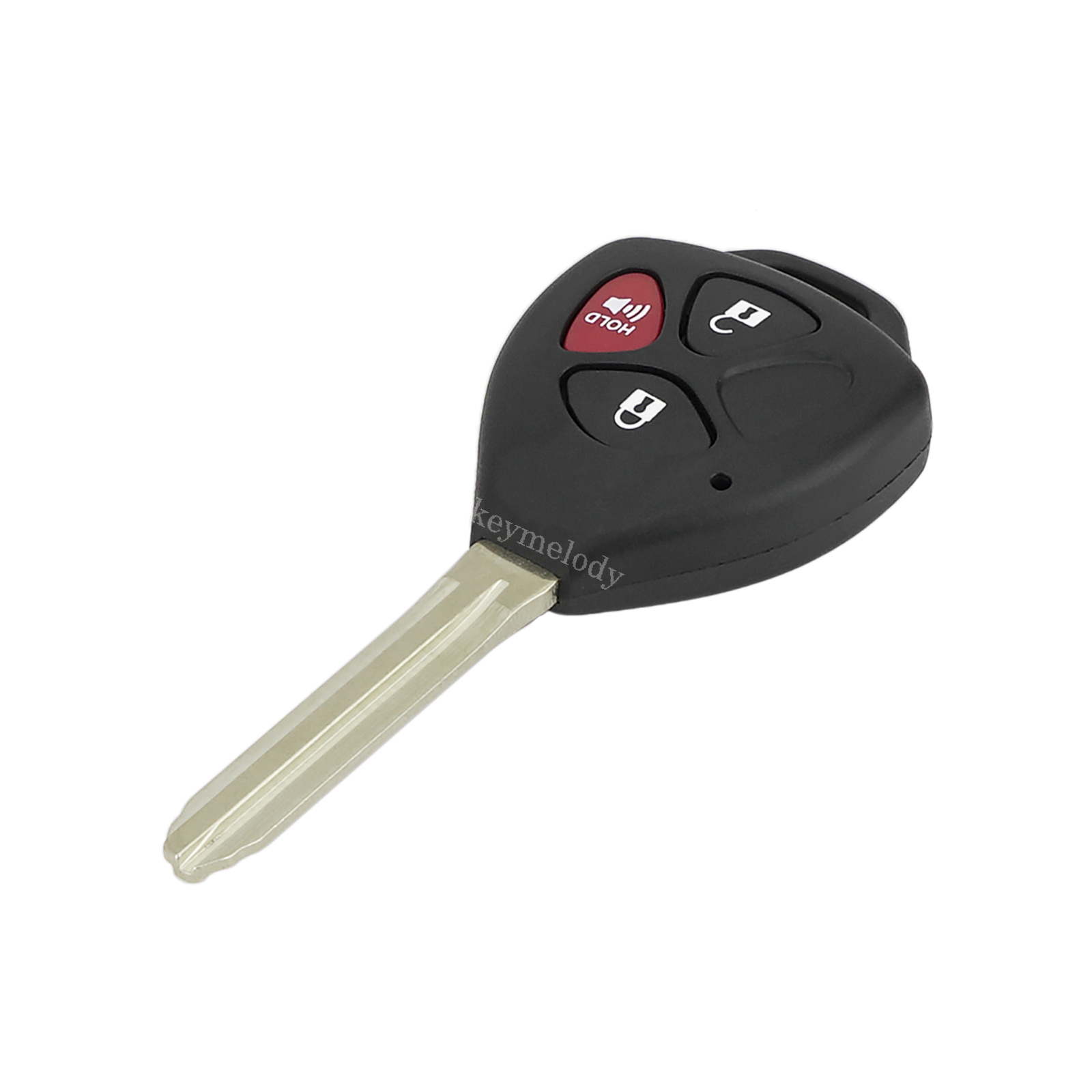 Terisass Replacement Smart Key Fob Shell Case For Toyota, Lexus, Pontiac, Scion (Black)