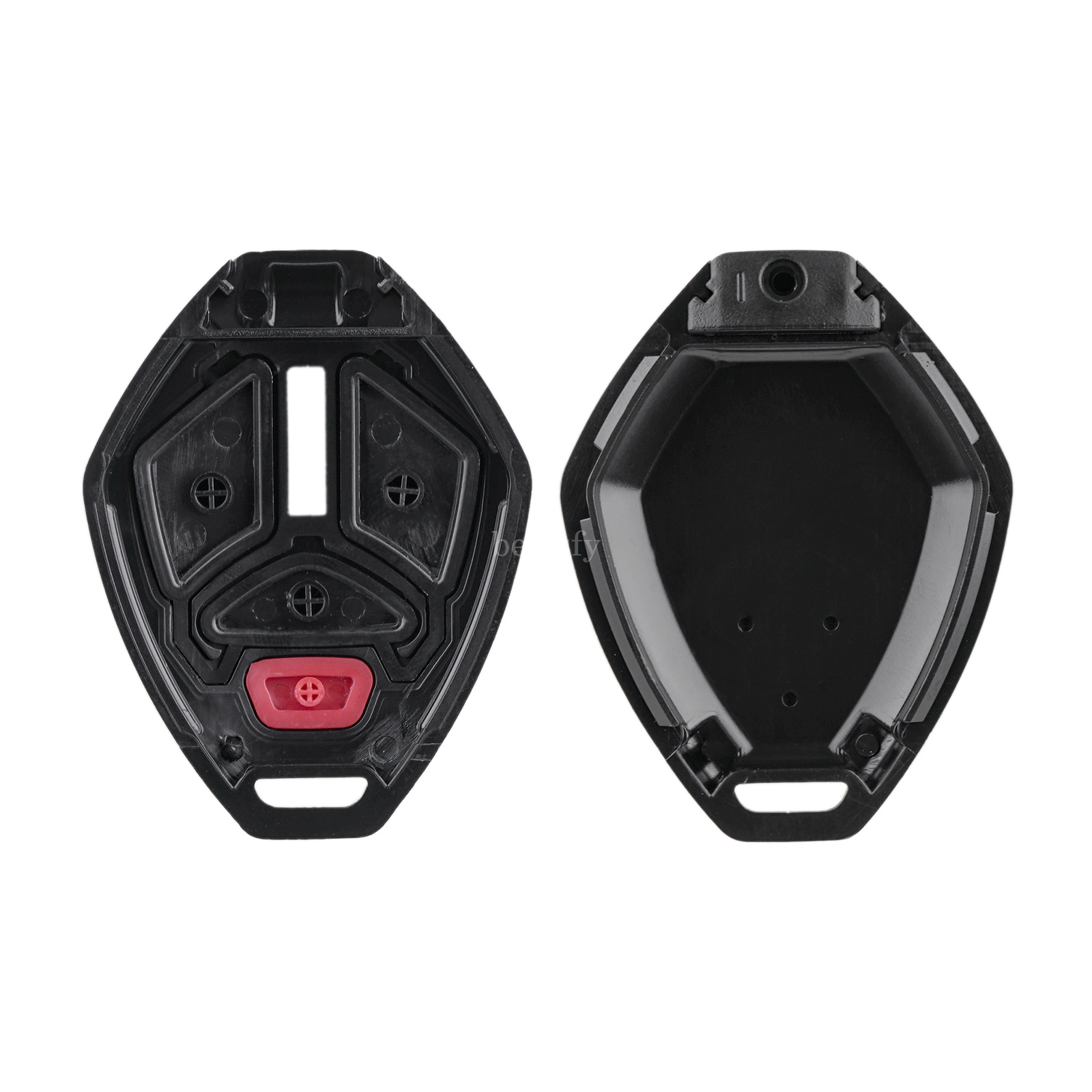 2-Pack Key Fob Shell With Uncut Blade For Mitsubishi Lancer 2008-2015 – 4-Button Case Only