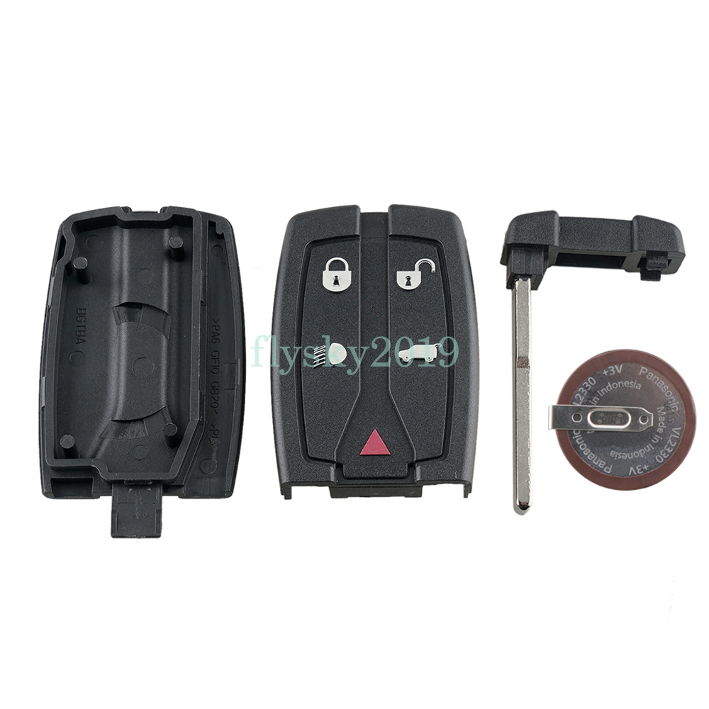 5 Button Remote Key Fob Shell + Battery For Land Rover Freelander 2