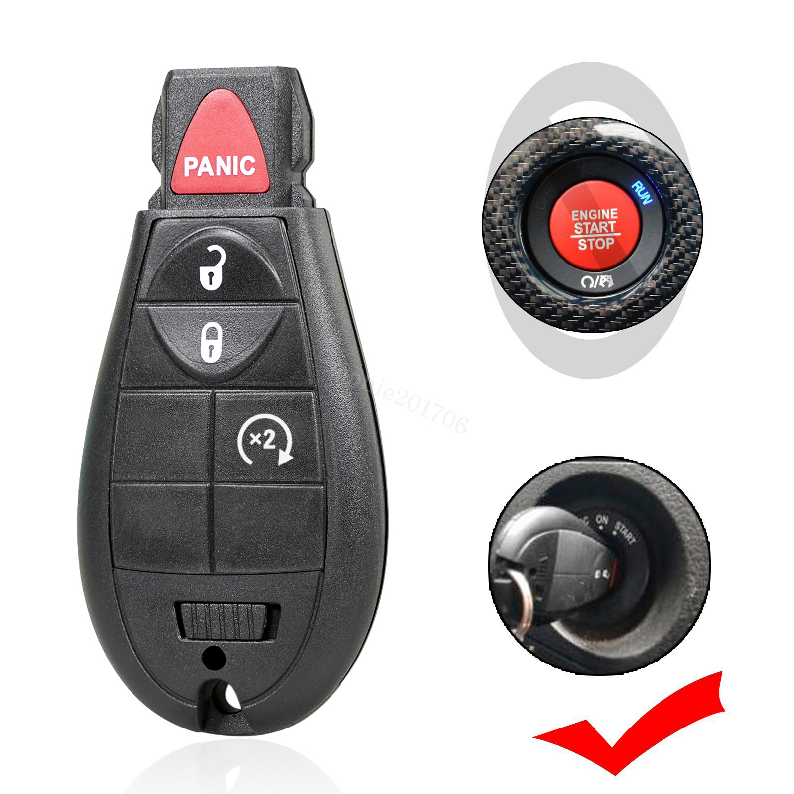 Remote Start Key Fob For Jeep Grand Cherokee 2009-2013 – Extra-Partss – Self-Programmable