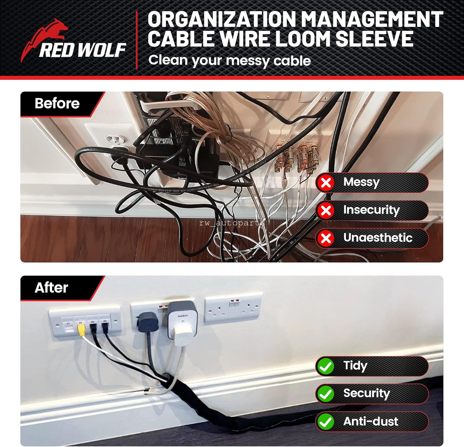 10 Feet Expandable Braided Sleeving - Braid Cable Wiring Harness Loom Protection