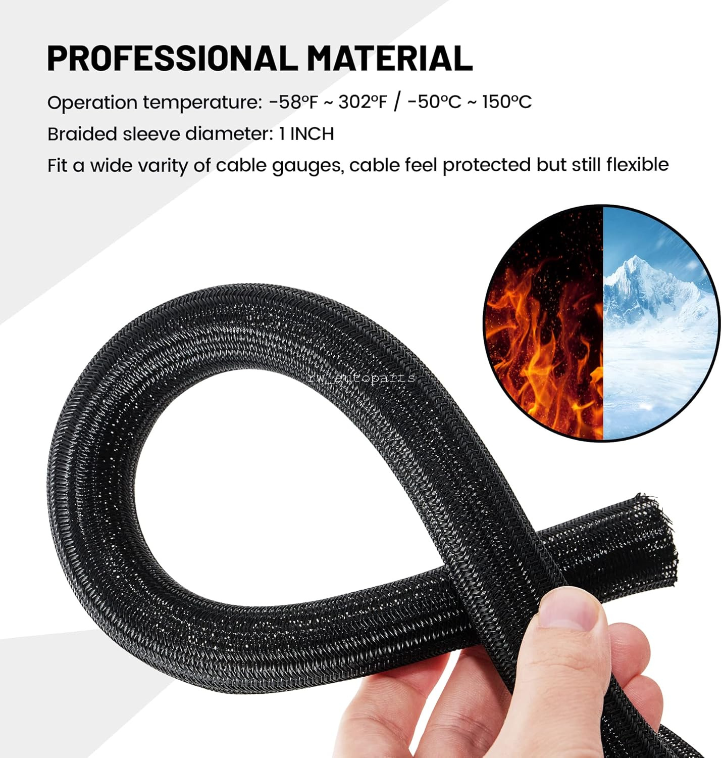 10 Feet Expandable Braided Sleeving - Braid Cable Wiring Harness Loom Protection