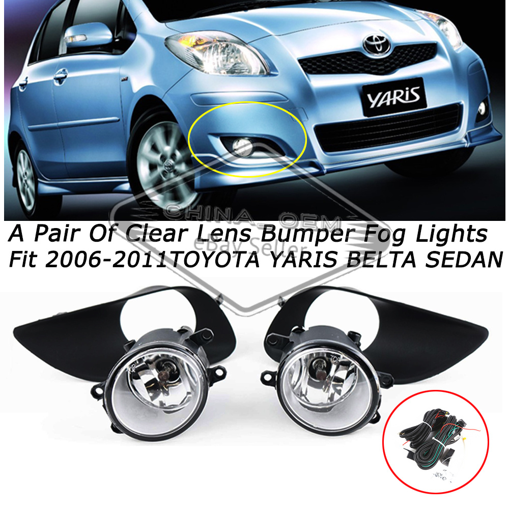 For 2006 2007 2008 2010 2011 TOYOTA YARIS SEDAN BELTA VIOS Fog Lights