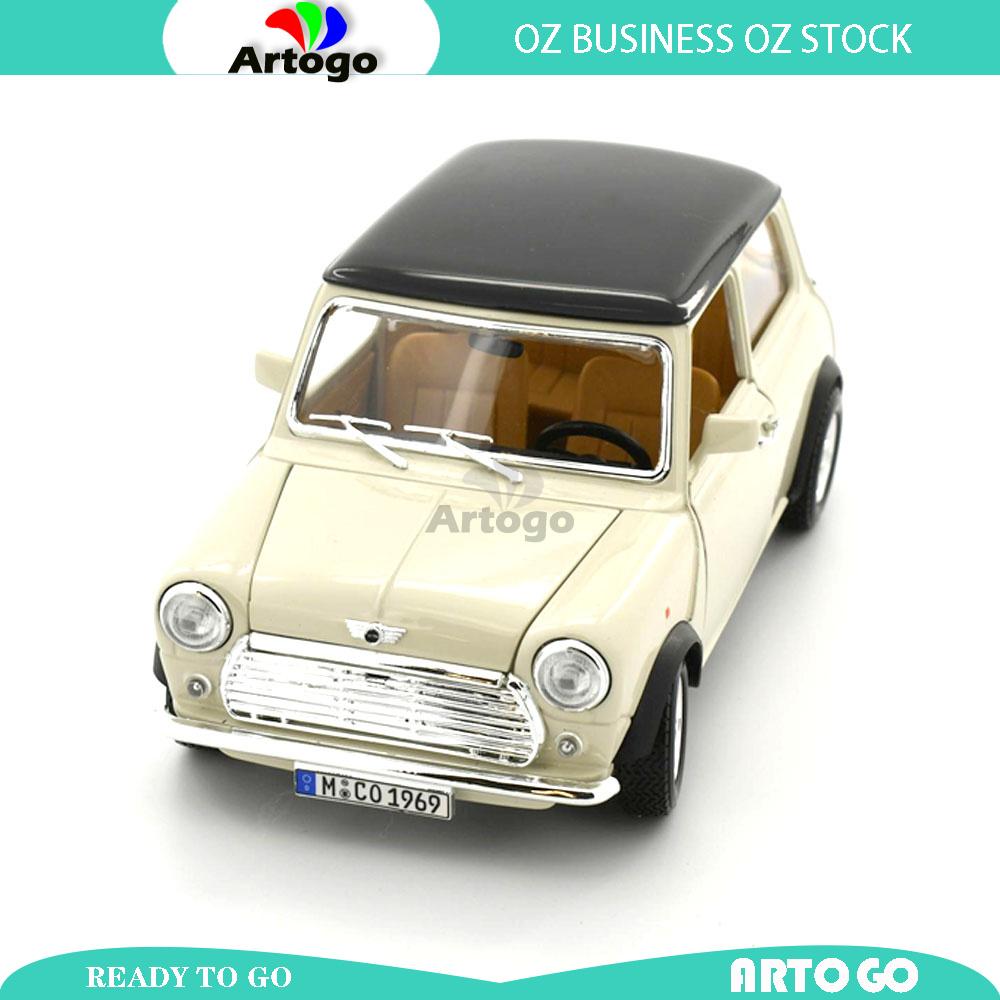Exclusive Licensed 1969 Mini Cooper - Beige with Black roof scale