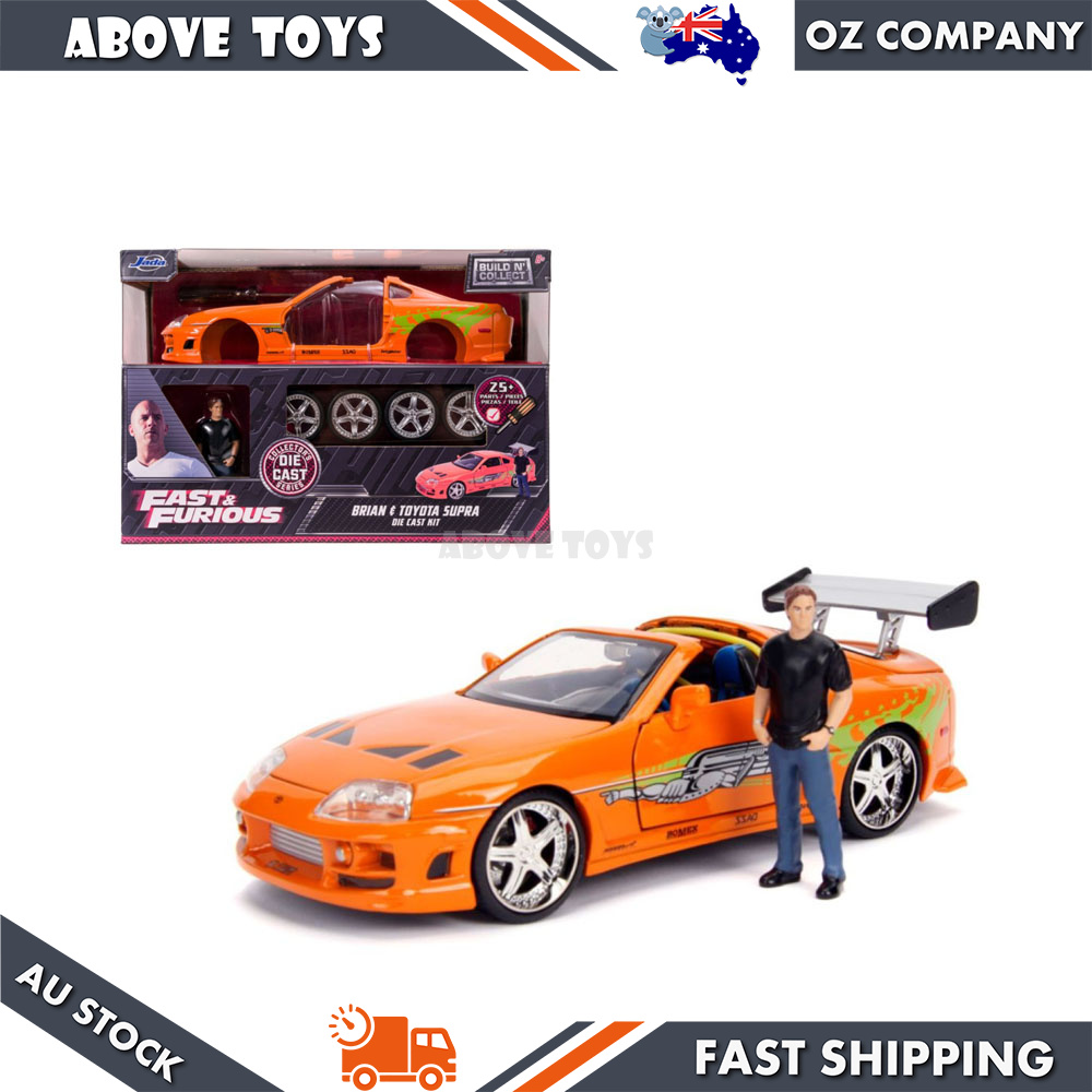 Jada 1:24 Fast And Furious Toyota Supra With Brian Orange Diecast