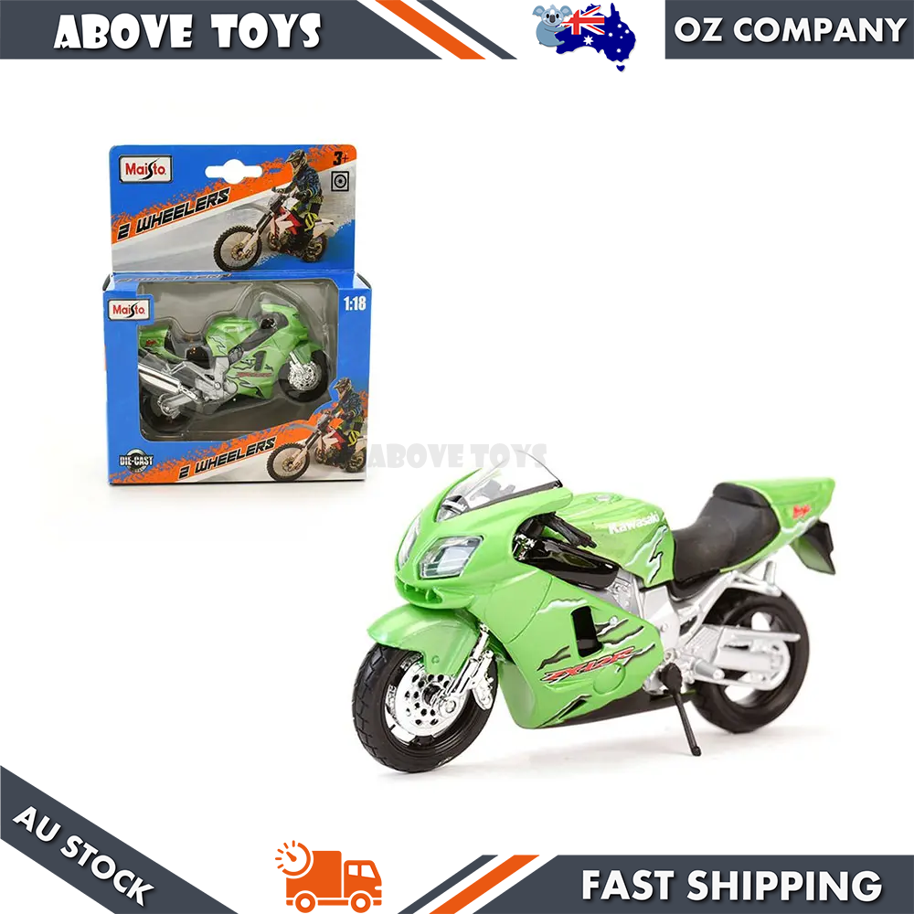 Maisto 1:18 KAWASAKI NINJA ZX-12R Road bike Diecast Model Toy Gift