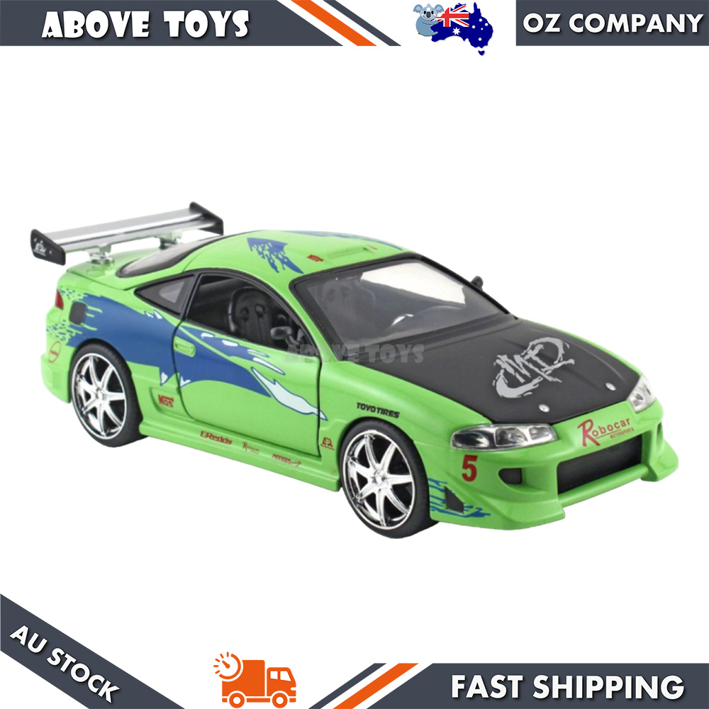 ミニカー FAST&FURIOUS MITSUBISHI ECLIPCE Jada 1:24 Scale Fast & Furious Brian's Mitsubishi Eclipse Diecast