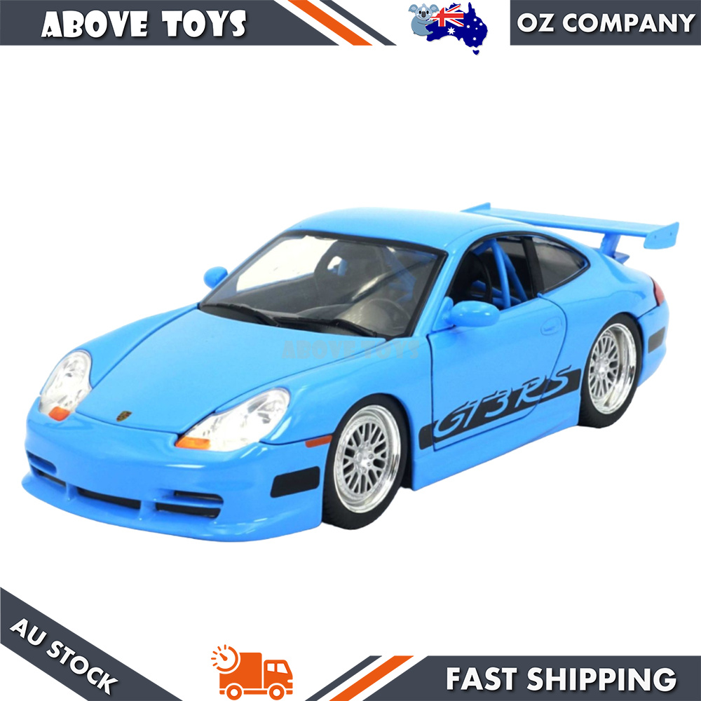 New 1:24 Scale JADA Fast & Furious Blue Brian's Porsche 911 GT3 RS Diecast