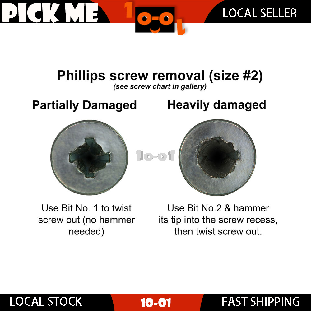 Rapid Screw Extractor Remover for damaged stripped Phillips screws Made