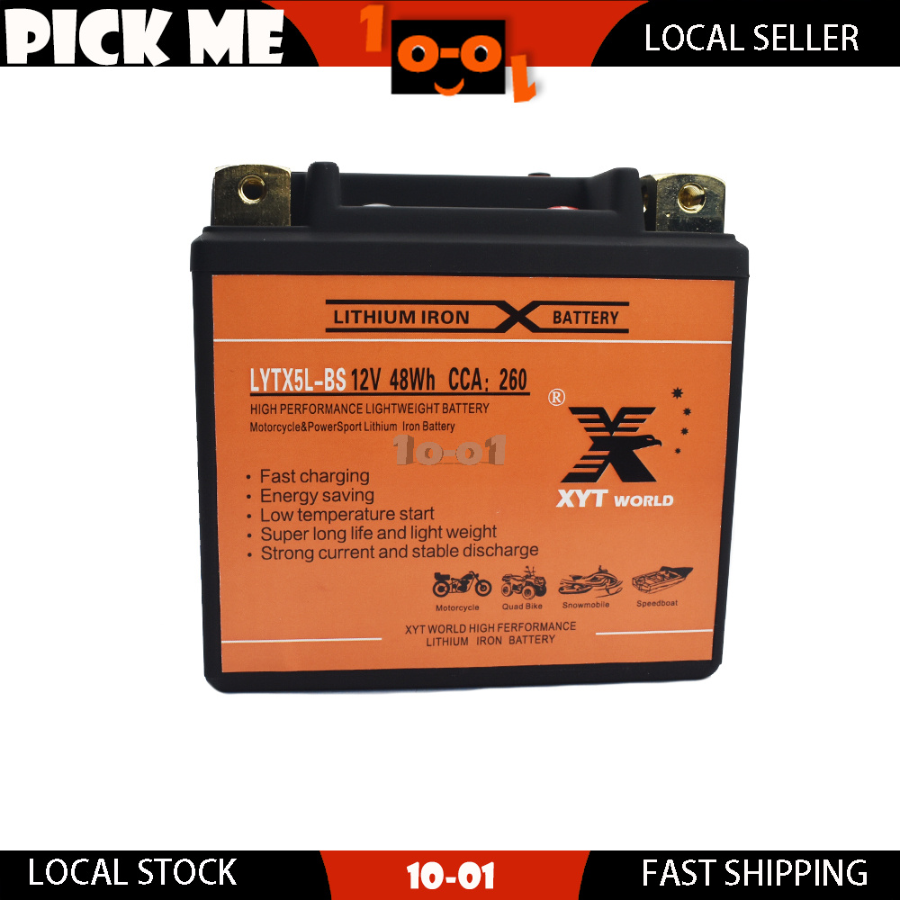 LYTX5LBS Lithium BATTERY 12V 48Wh Fit Honda NPS50 S Ruckus 20032015