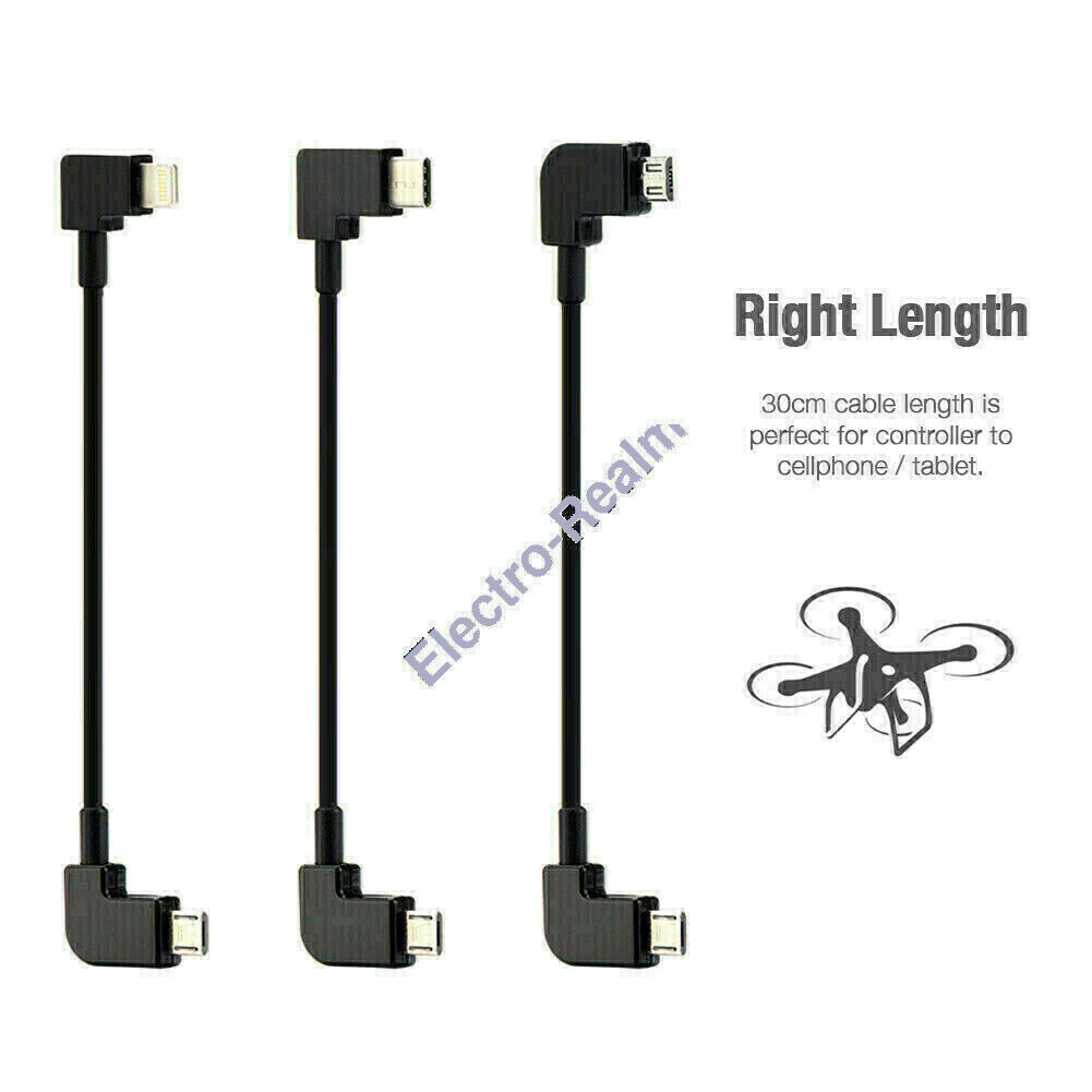 Main Photo 4 for DJI Spark Mavic Pro Remote Controller Elbow USB to Type-C/Android/iphone Cable