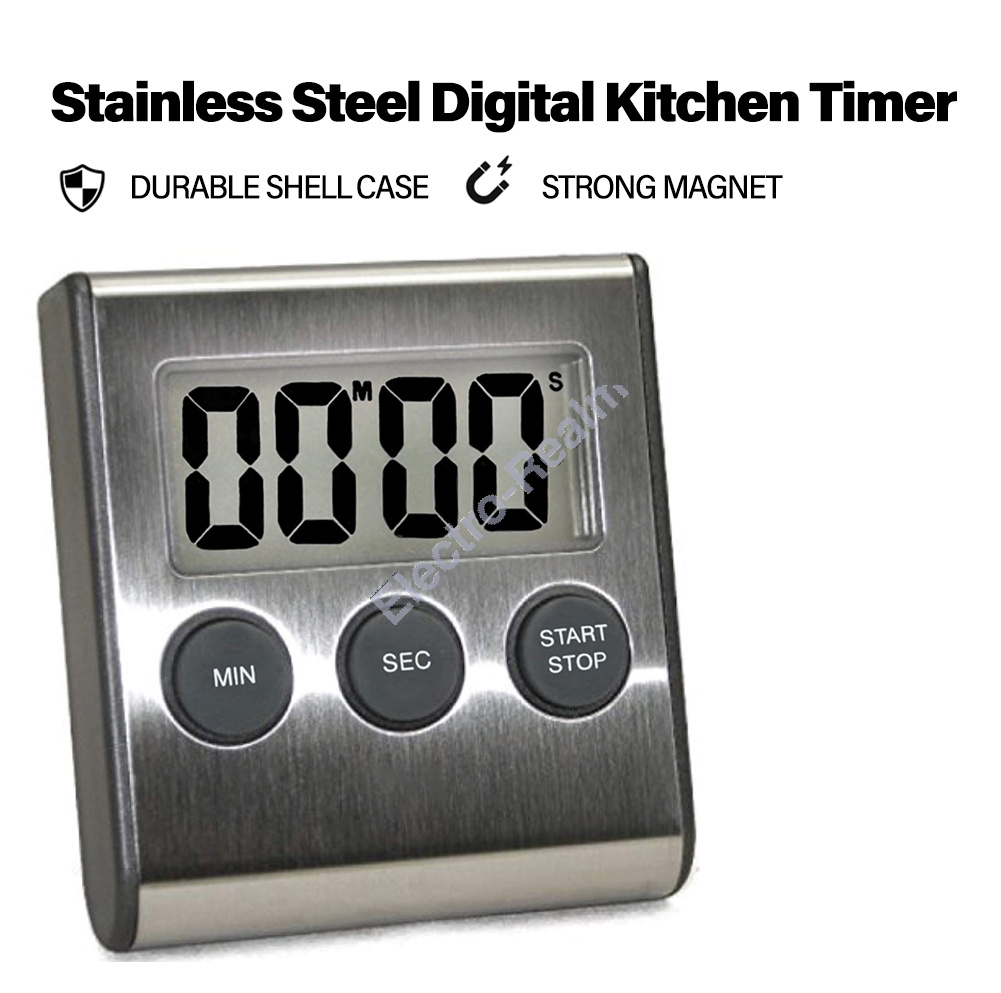 Main Photo 1 for Stainless Steel Magnetic Kitchen LCD Digital Timer 99 Minute Cooking Alarm