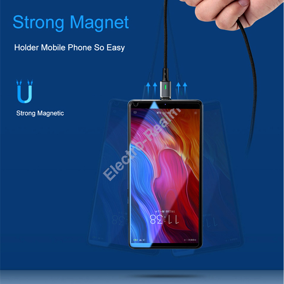 Main Photo 4 for Magnetic 3.0A Lightning/Type C/Micro Fast Charging Charger Cable iPhone Samsung