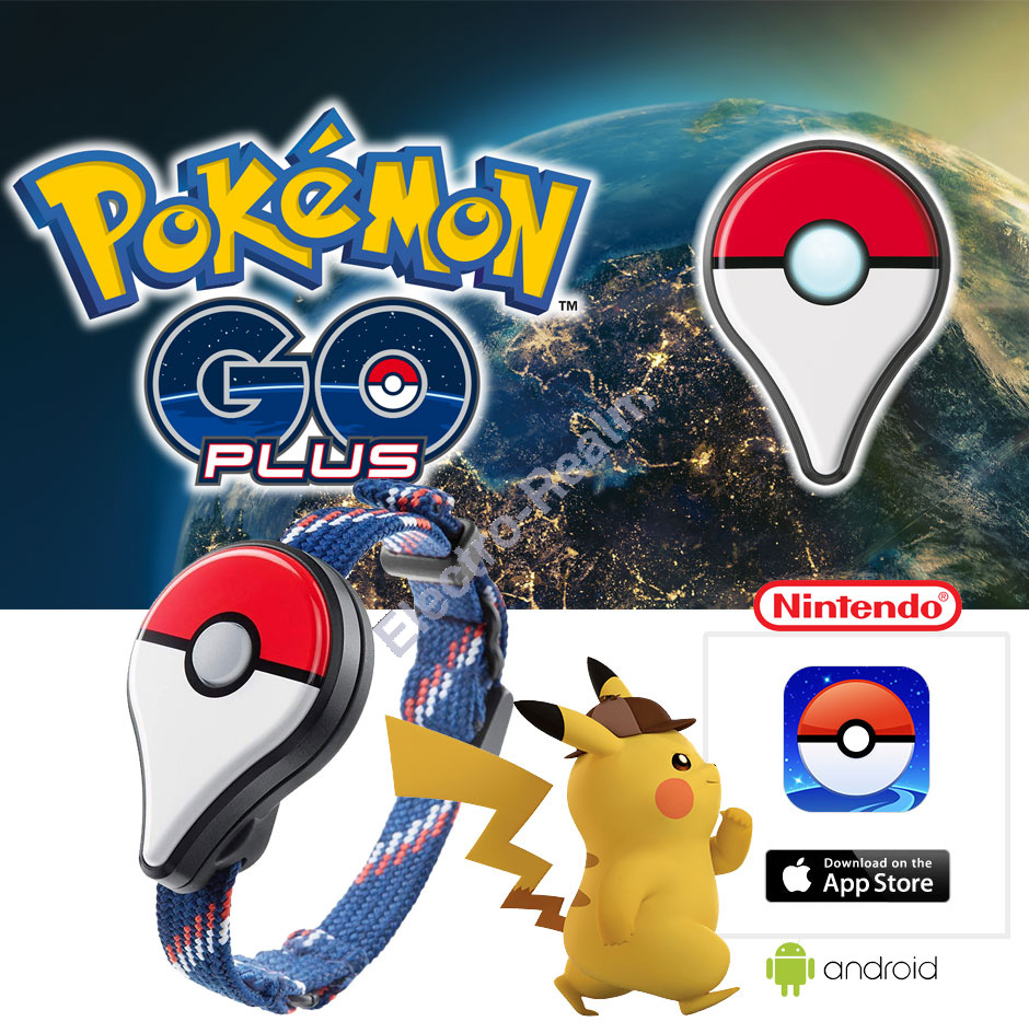 Pokemon Go Plus Bluetooth Wristband Bracelet Watch Game Accessory