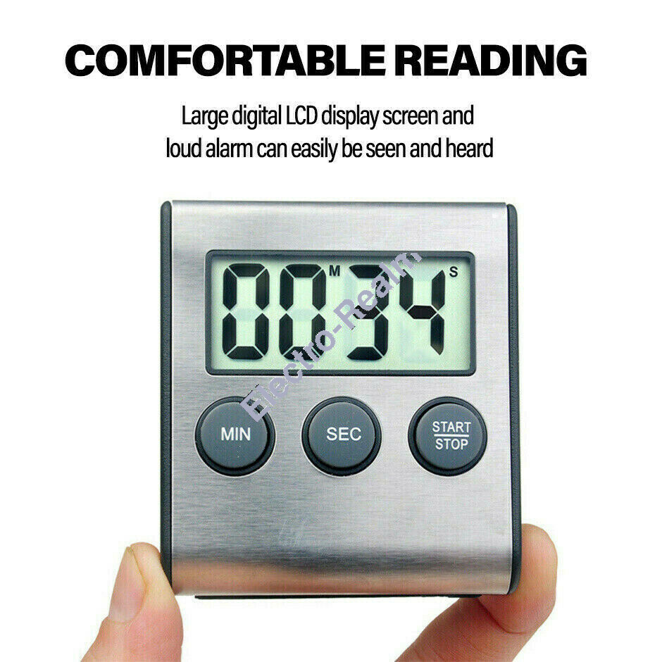 Main Photo 5 for Stainless Steel Magnetic Kitchen LCD Digital Timer 99 Minute Cooking Alarm