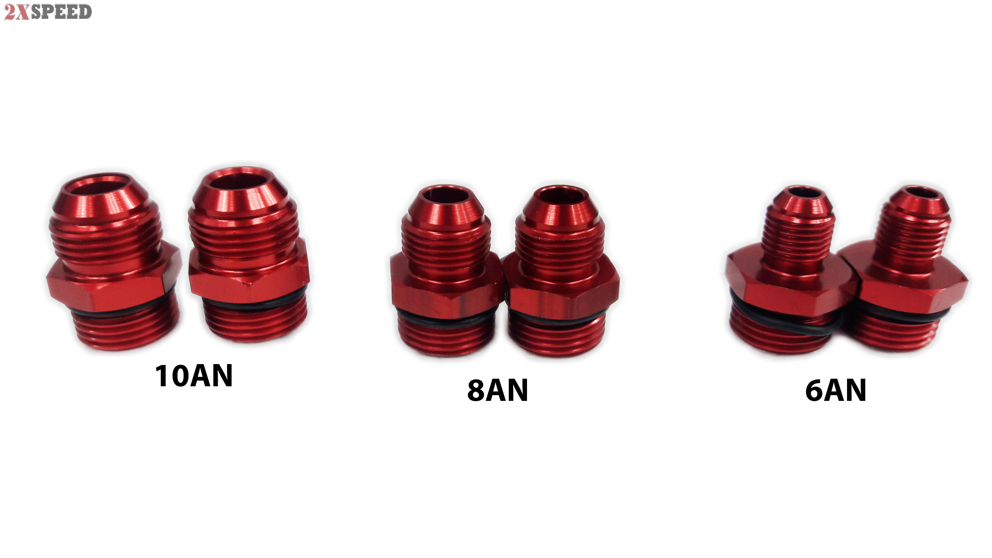 High Flow 100 Micron Inline Fuel Filter 6AN 8AN 10AN Adapter Fitting Universal