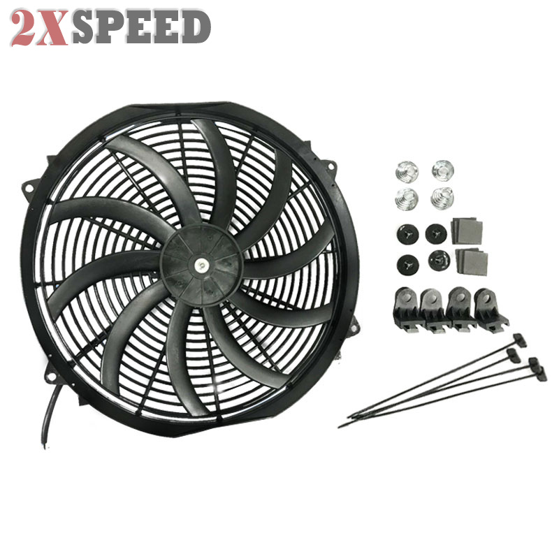 16" Slim Electric Radiator Fan Pusher Puller 120w High Power 3200CFM