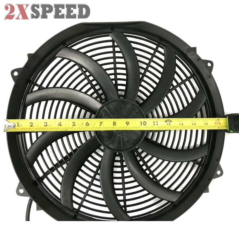 16" Slim Electric Radiator Fan Pusher Puller 120w High Power 3200CFM