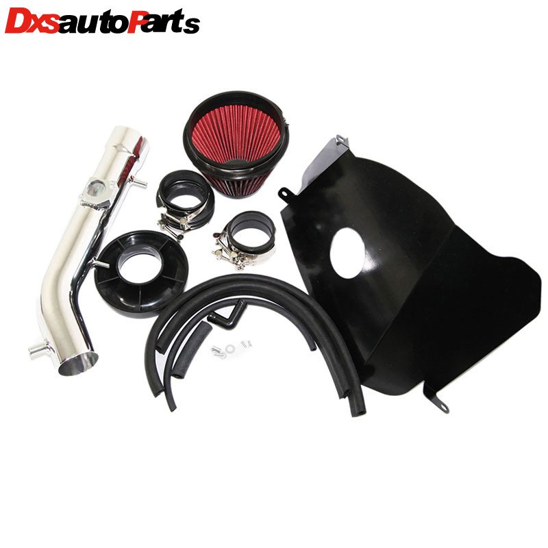 FOR 99-04 TACOMA//4RUNNER 3.4 V6 SILVER COLD AIR INTAKE ALUMINUM PIPE+HEAT SHIELD