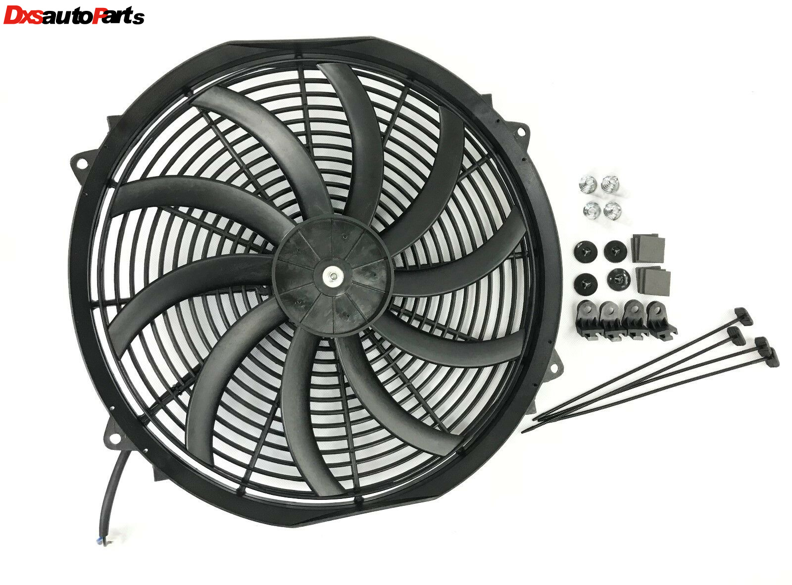 16" INCH S Blade SLIM ELECTRIC RADIATOR FAN PULLER HIGH POWER MOTOR