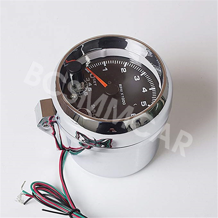 thumbnail image 2 of Pissente 3.75" Tachometer Gauge - 0-8000 RPM 7-Color Backlight For 4/6/8 Cylinder Vehicles 2 of 6