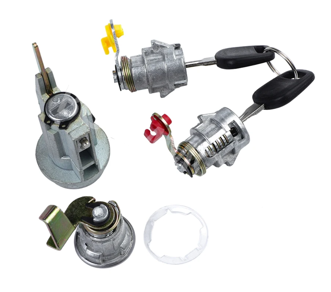 Car Door Lock Key Ignition Start Switch Kit Fit For 1988-1997