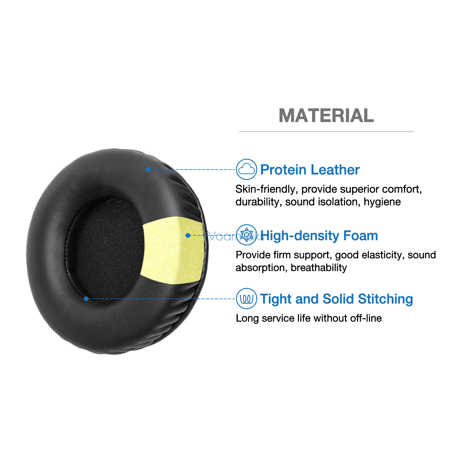 Ear Pads Cushion Foam For Philips SHC 8535 8575 SHC8535/10 SHC8575