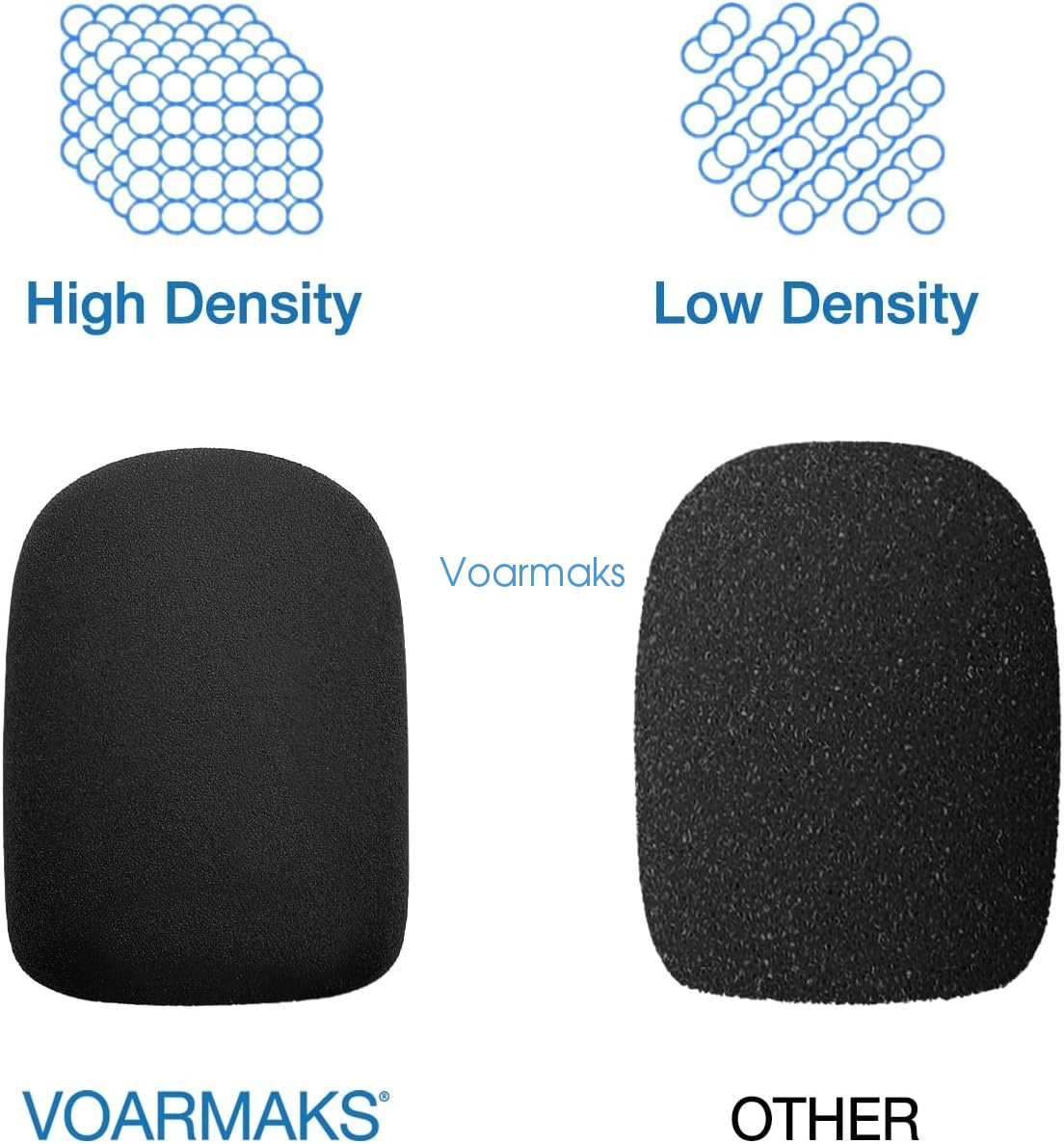 4-Pack Black Foam Mic Cover Windscreen for JBL PartyBox Mic 100